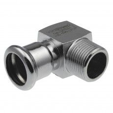 Отвод короткий с наружной резьбой press 18 х 1/2" KAN-therm Steel