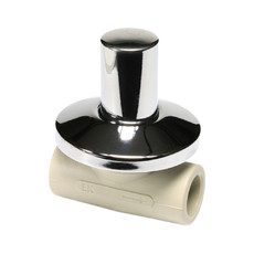 Кран вентил. под штукат. с пластм. крышкой 20