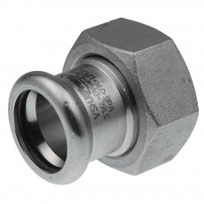 Переход с накидной гайкой press 22 x 1" KAN-therm Steel