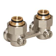 Узел нижнего подключения радиаторов угловой 3/4"ВР х 3/4"НР Rossweiner